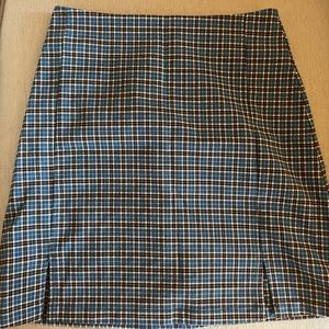Brandy Melville Plaid Tight Mini Skirt